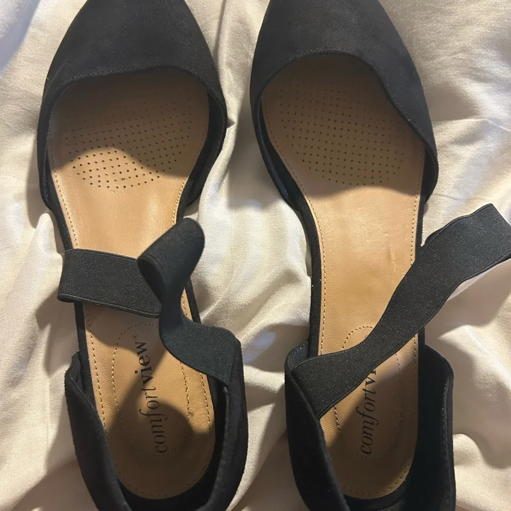 Comfortview Women's The Camilla Pumps Shoes Size 10 Black NWOT Low Heel - Picture 2 of 6